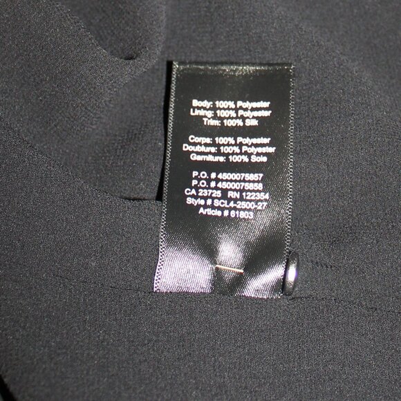 Wilfred Aritzia long sleeve black sheer ruffle collar blouse size large - Picture 7 of 9